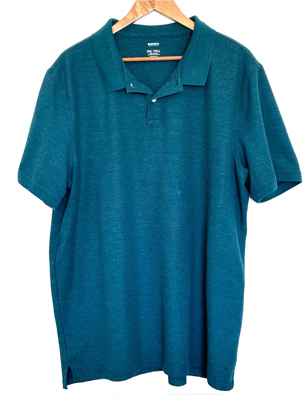 Sonoma Polo Shirt Men’s 3XLT Green Short Sleeve Collared Top